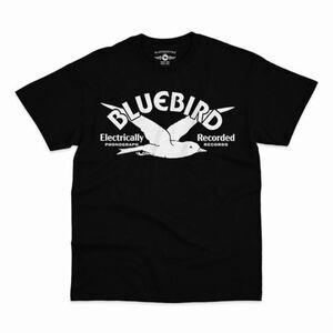Bluebird Records - Logo - Heavy Cotton T-Shirt - Small Black  APPAREL